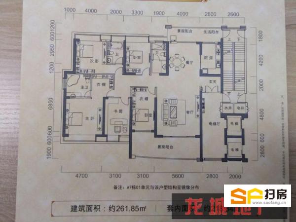 正升华府_毛坯 5房 海丰 南北 正升华府 261m05,真诚急售,升值潜力